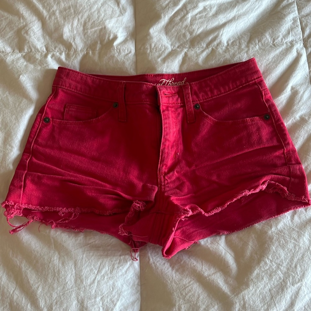 Universal Thread Red Denim Shorts